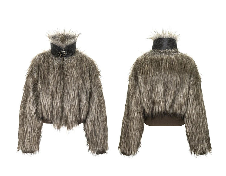LOM Belted Fur Coat