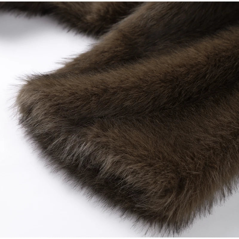 JOOM Cropped Fur Coat