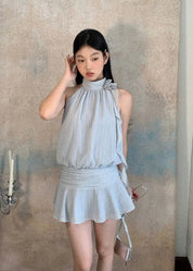 LILI Halter Mini Dress with Shorts