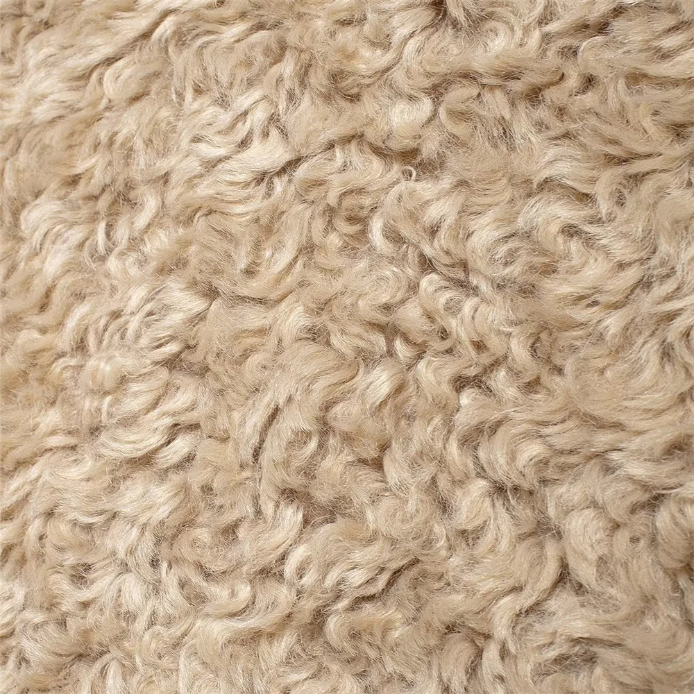 JO Elegant Short Fur Coat with Buckle