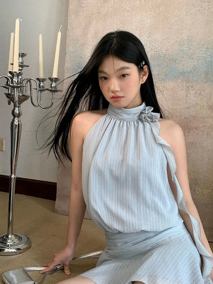 LILI Halter Mini Dress with Shorts