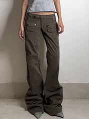 SO Low-Rise Vintage Brown Pants