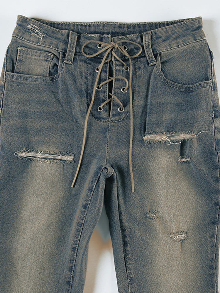 YU Low Vintage Bell Jeans