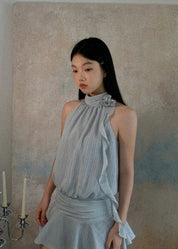 LILI Halter Mini Dress with Shorts