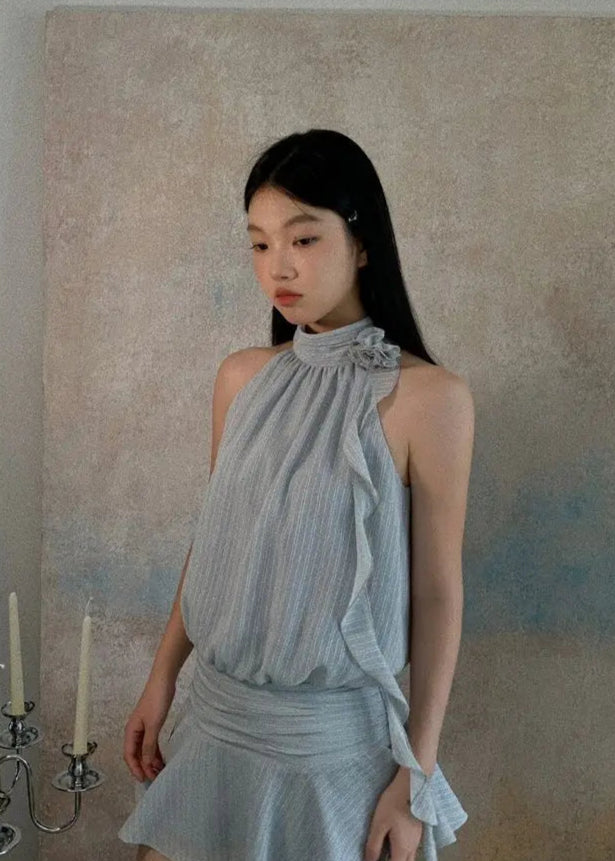 LILI Halter Mini Dress with Shorts