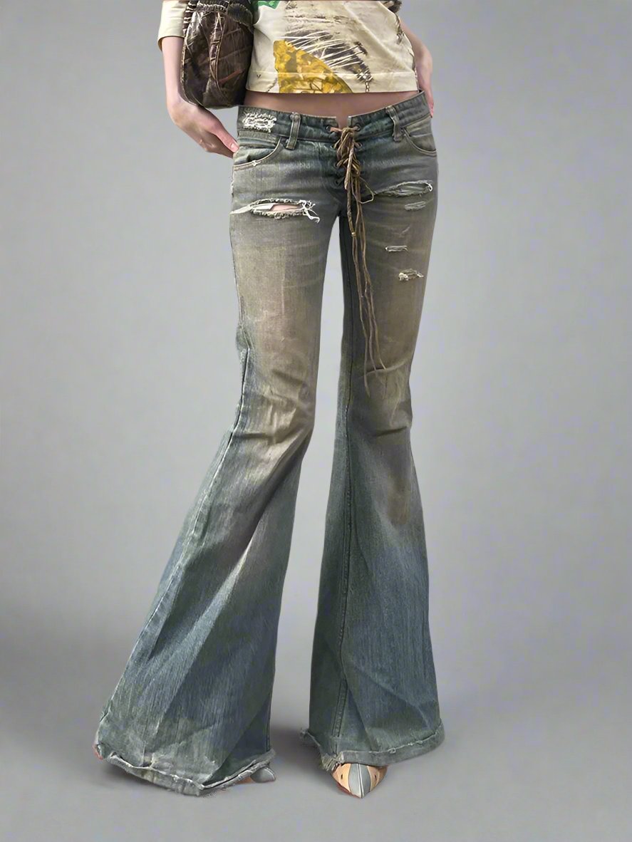 YU Low Vintage Bell Jeans