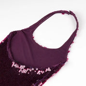 LILACH Purple Sequin Evening Dress