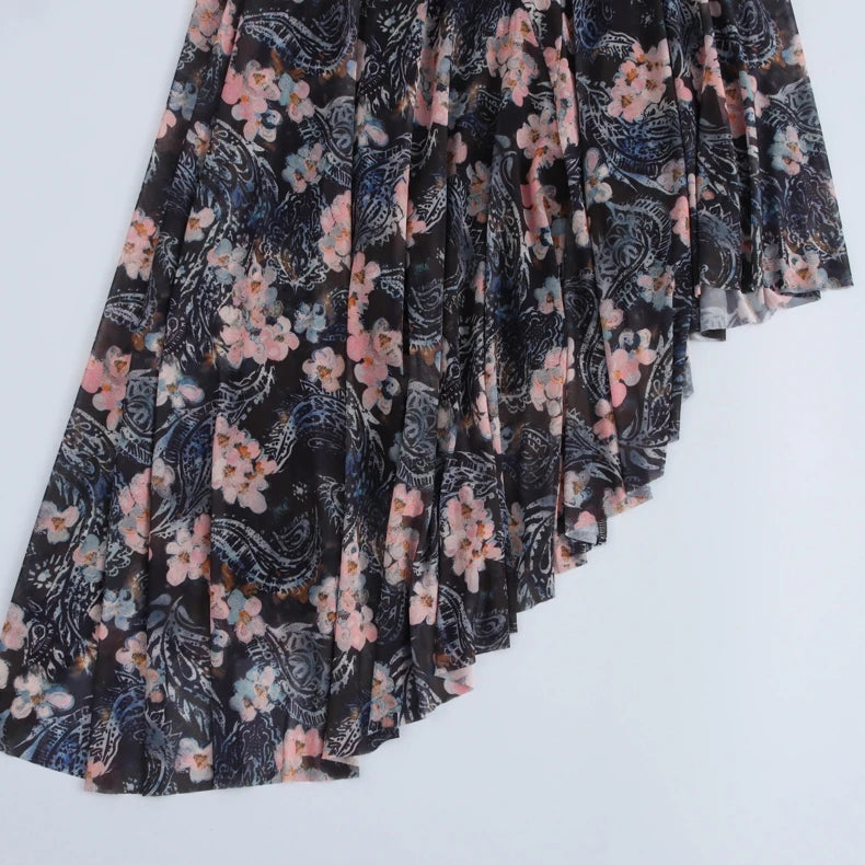 JIM One-Sleeve Tiered Dress