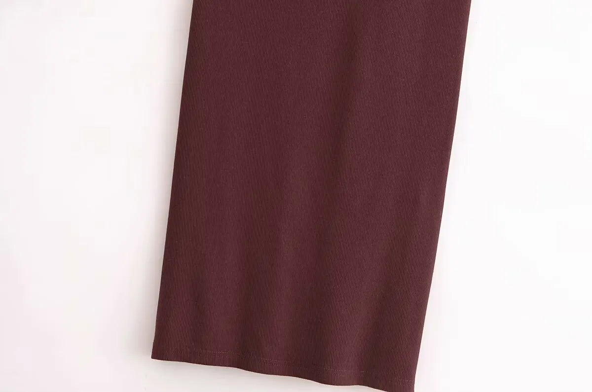 JI Brown Halter Dress