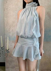 LILI Halter Mini Dress with Shorts