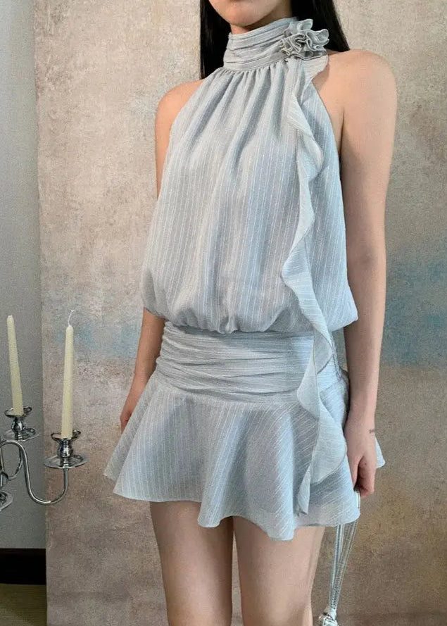 LILI Halter Mini Dress with Shorts