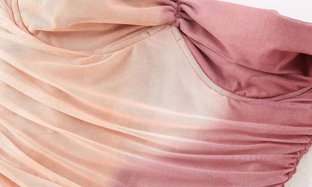 LOM Fitted Pink Strapless Dress