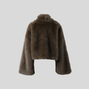 JOOM Cropped Fur Coat