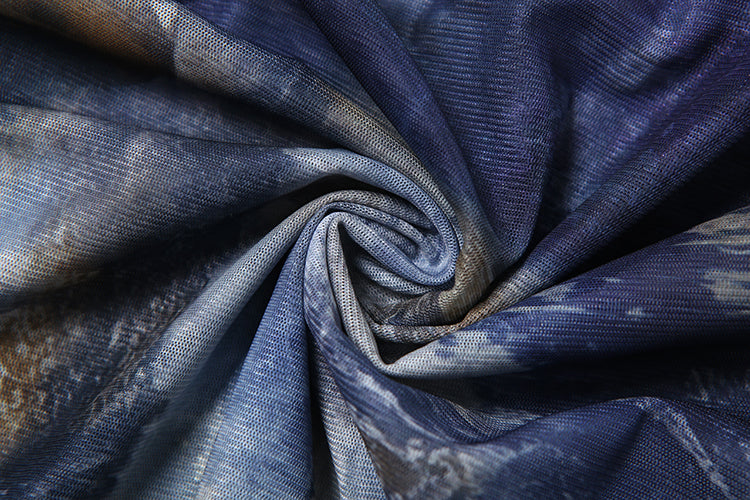 LUNA – Divided Mesh Dress with Ring Detail