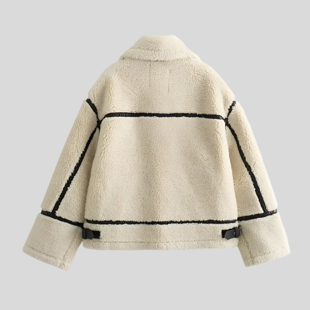 White Faux Shearling Coat