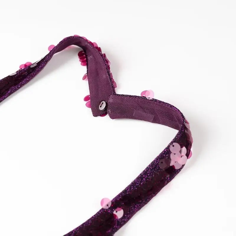 LILACH Purple Sequin Evening Dress