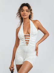 kim Fitted White Jumpsuit