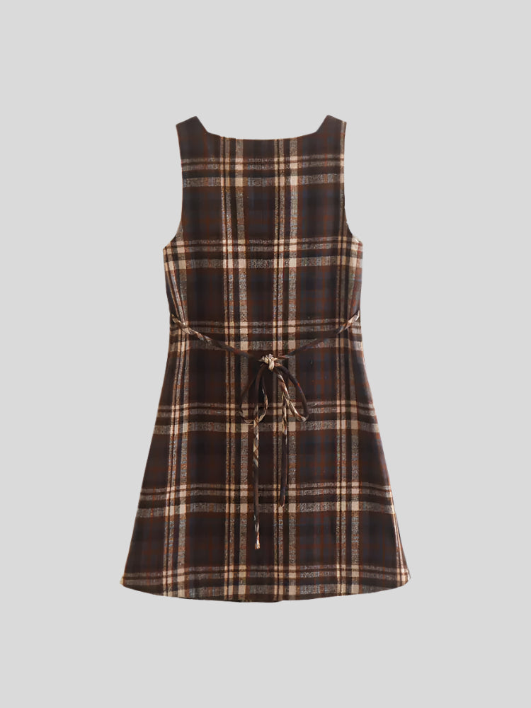 YY Plaid Mini Dress