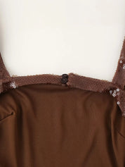 KEND Brown Sequin Evening Dress