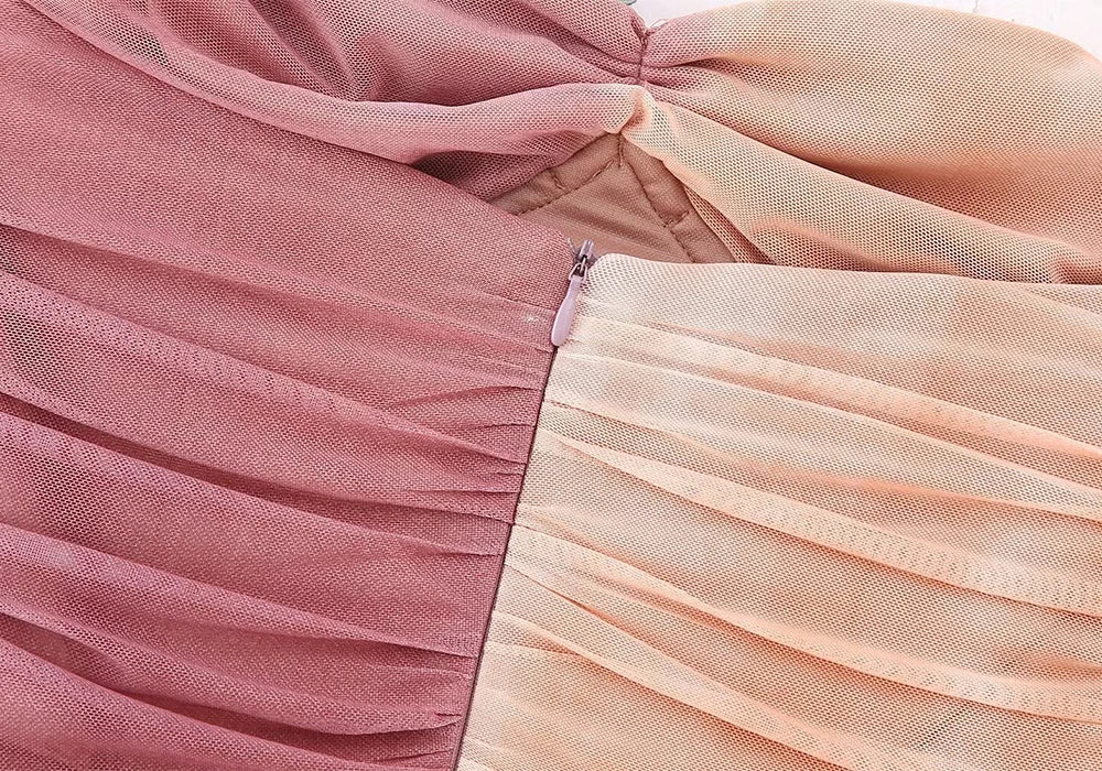 LOM Fitted Pink Strapless Dress