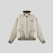 WO White Fur-Lined Coat