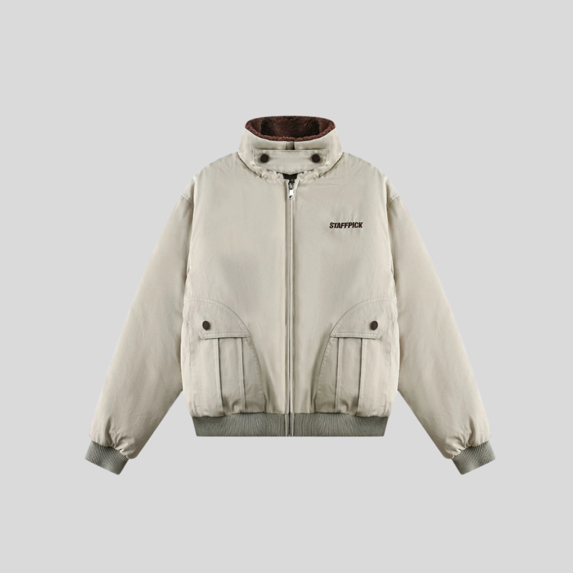 WO White Fur-Lined Coat