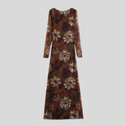 JI Floral Long-Sleeve Dress