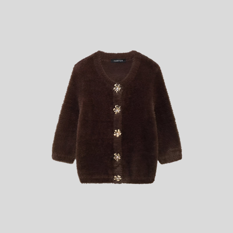 LOM Brown Buckled Sweater