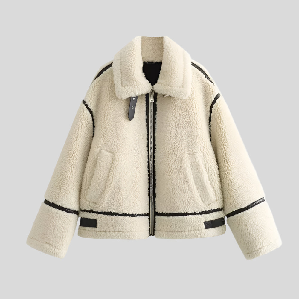 White Faux Shearling Coat