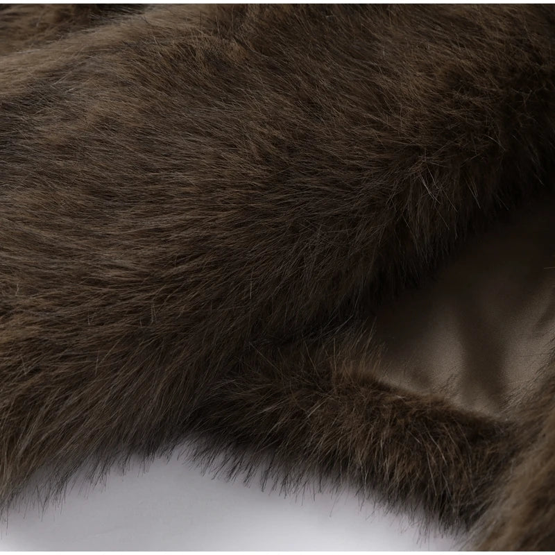 JOOM Cropped Fur Coat