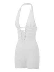 kim Fitted White Jumpsuit