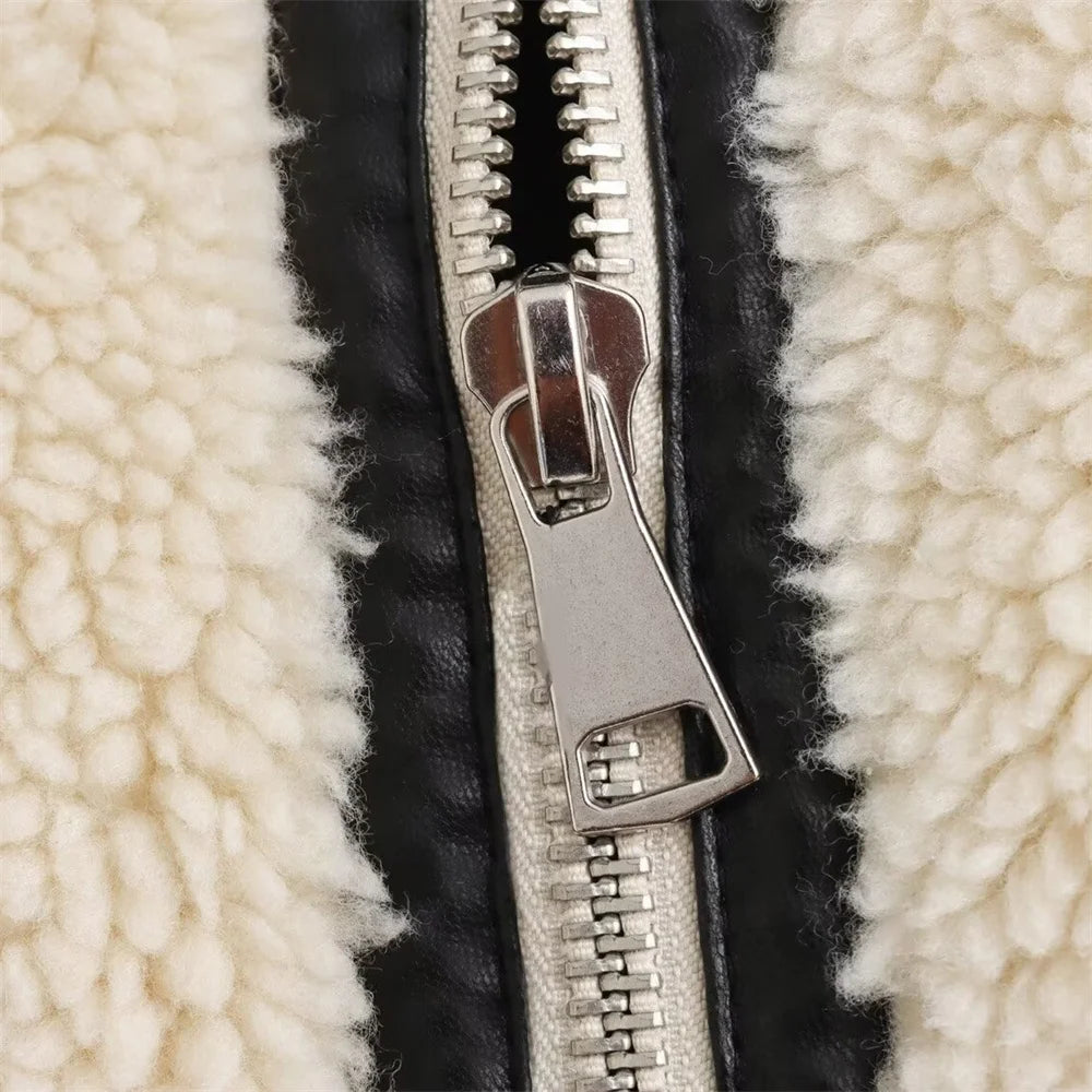 White Faux Shearling Coat