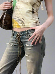 YU Low Vintage Bell Jeans