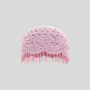 Knitted fringe hat