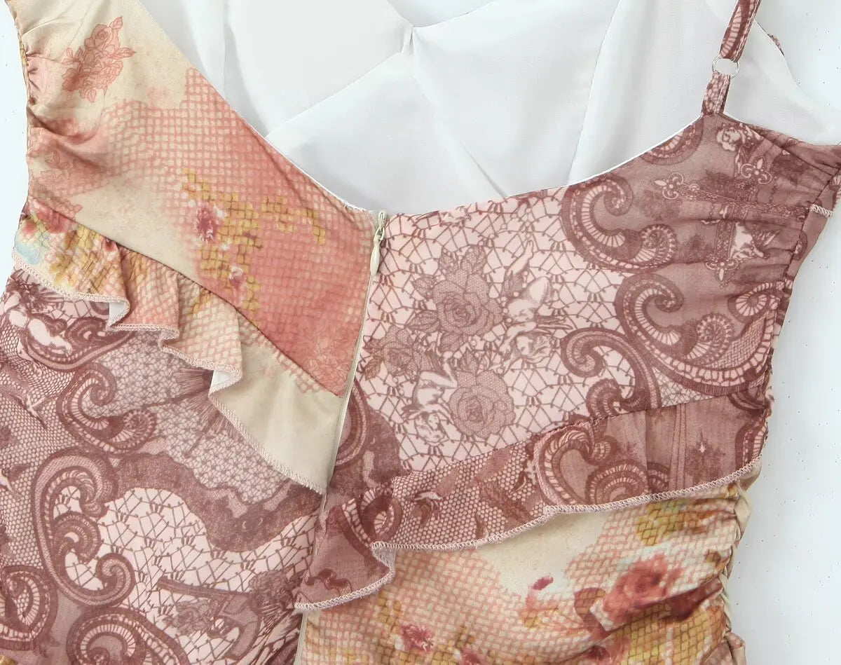 KOPI Asymmetric Floral Mini Dress