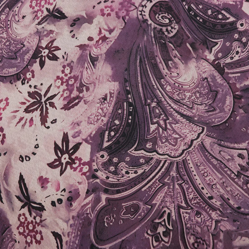 VI Vintage Purple Print Skirt