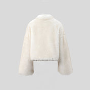 JOOM Cropped Fur Coat