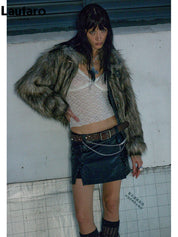 LOM Belted Fur Coat
