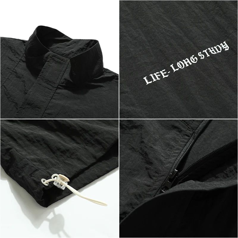 JUX Mandarin-Collar Shirt