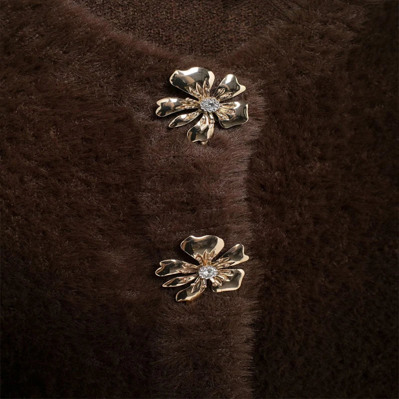 LOM Brown Buckled Sweater