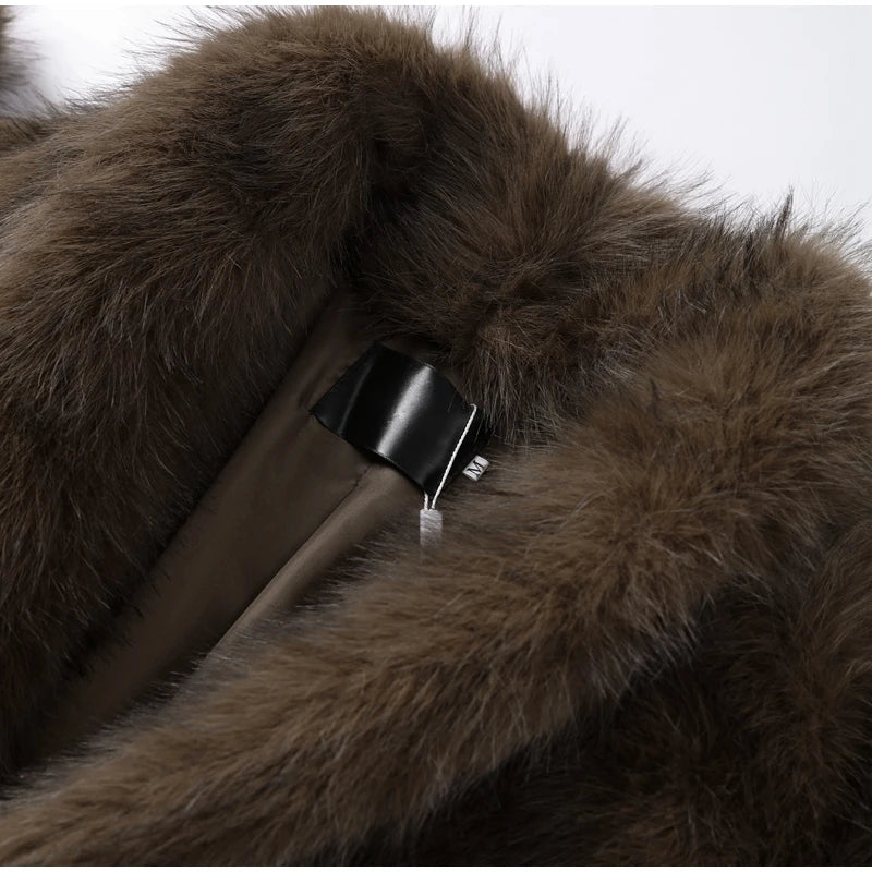 JOOM Cropped Fur Coat