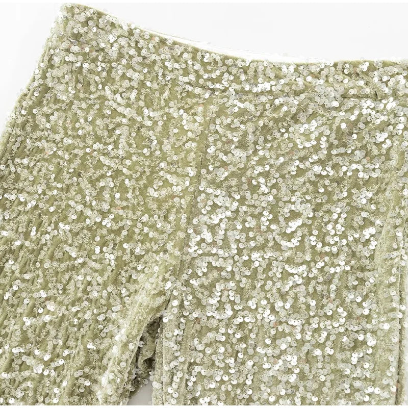 TT Sequin Flare Pants
