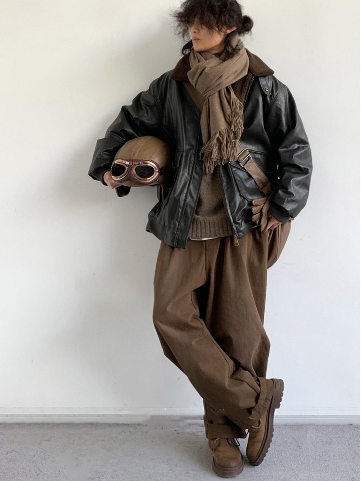 JUKO Leather Jacket with Fur