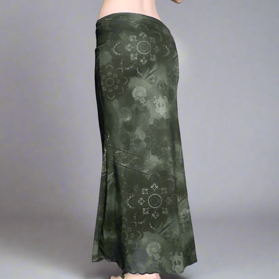 J Floral Belted Maxi Skirt