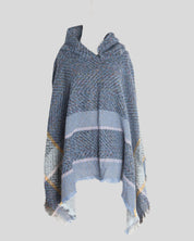 H Multi-Color Hooded Poncho