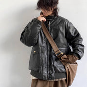 JUKO Leather Jacket with Fur