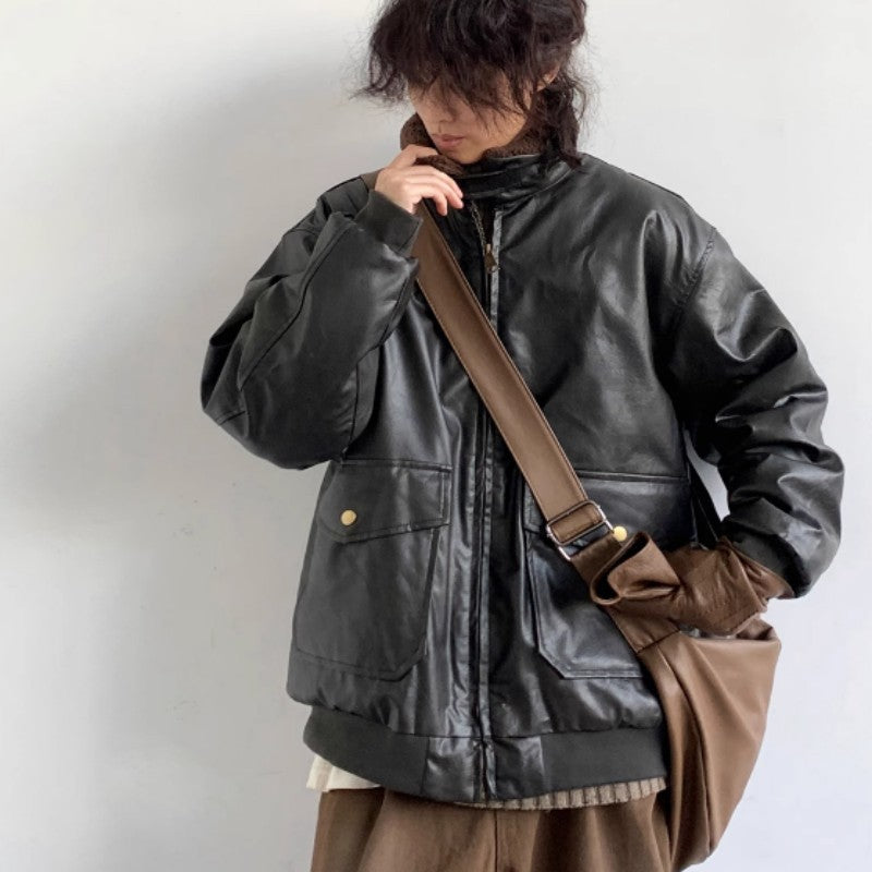 JUKO Leather Jacket with Fur