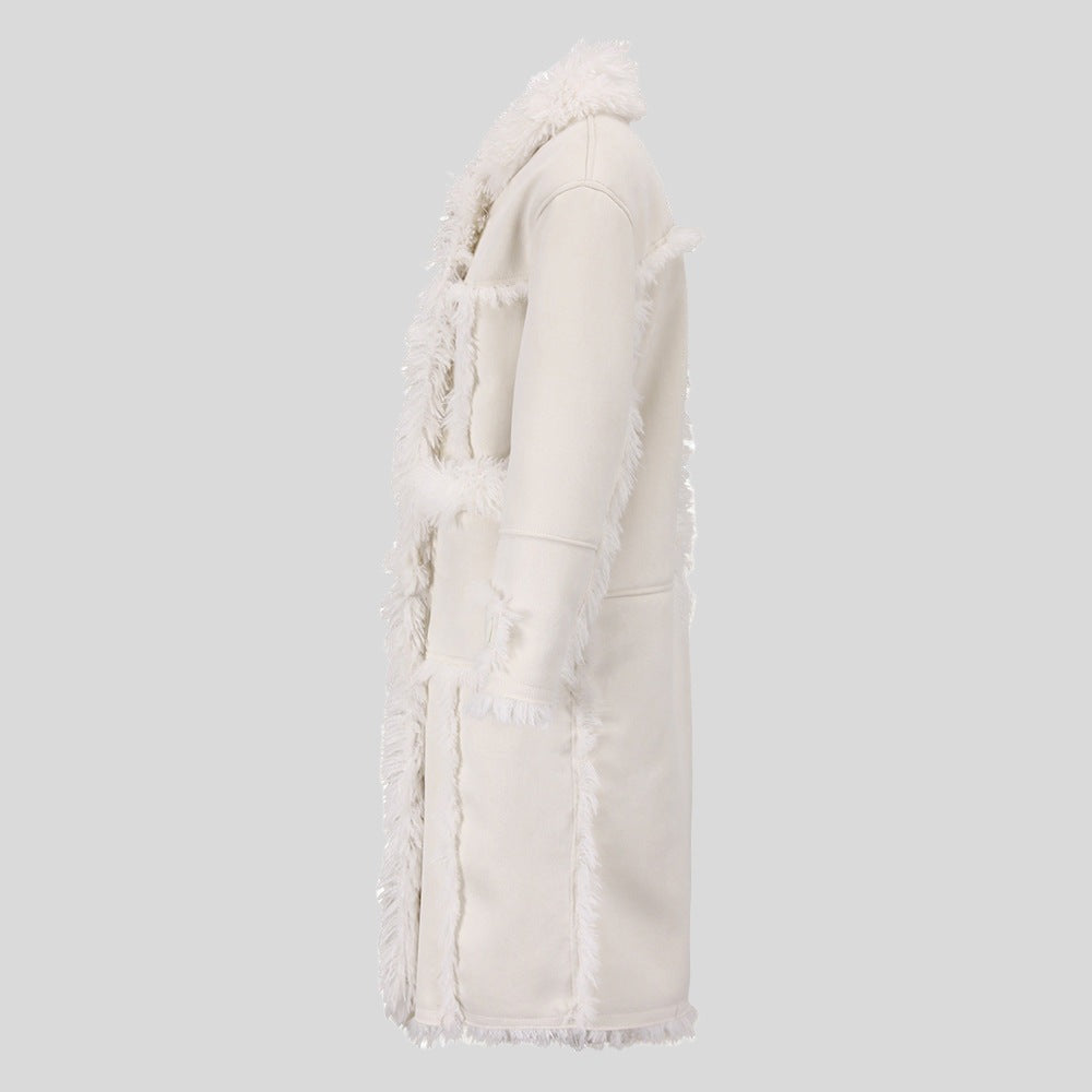 JENIFER White Fur Coat