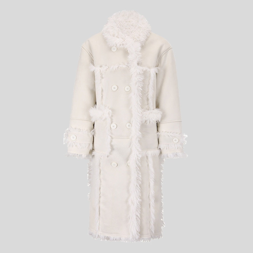 JENIFER White Fur Coat
