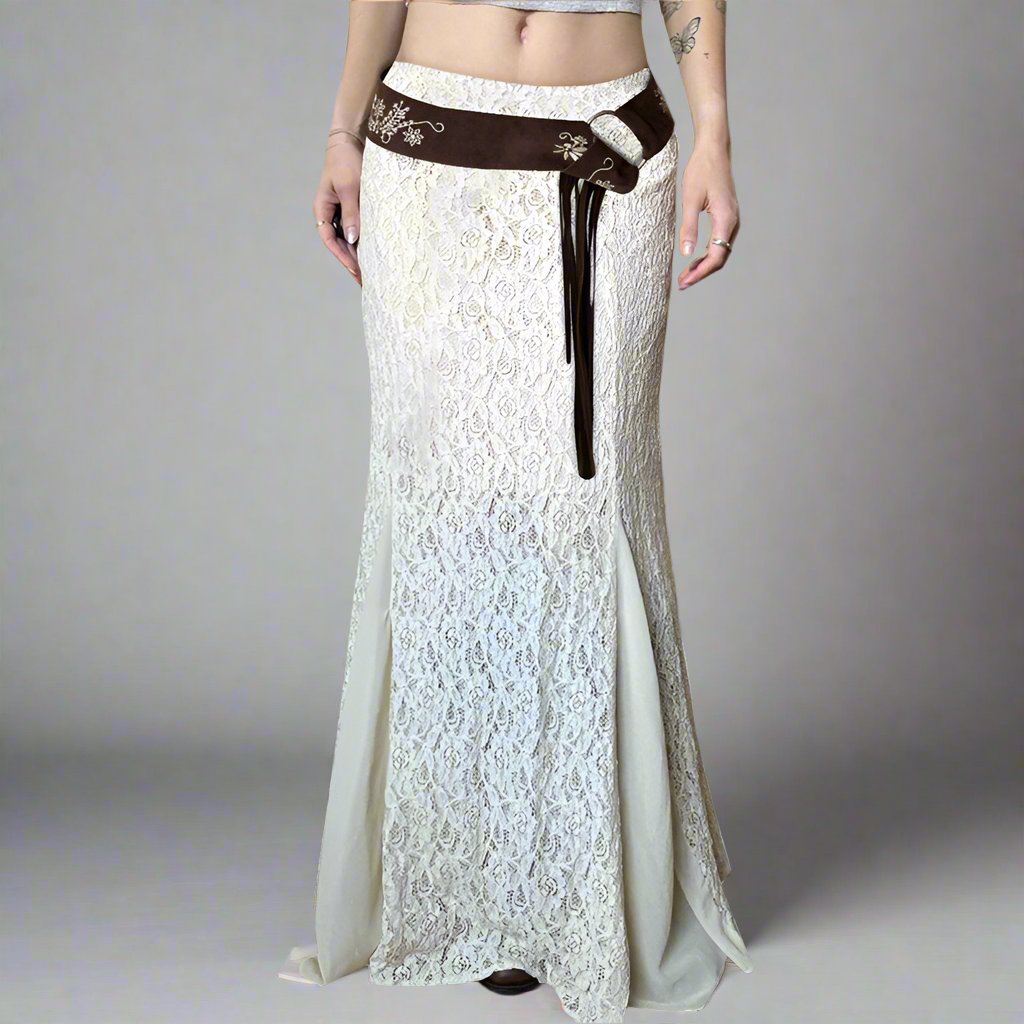 Lil White Lace Maxi Skirt